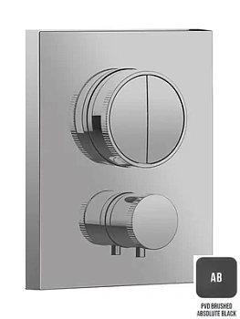 Смеситель для ванны/душ Almar термостат, встраиваемый на 3 потребителя, цвет черный брашированный E176682.AB