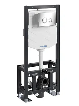 Инсталляция для унитаза WasserKRAFT с клавишей смыва, цвет: хром 61TLT.010.ME.CH01