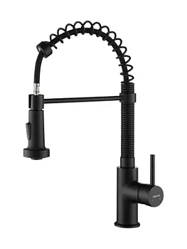 Смеситель для кухни Aquatek AQ1387MB однозахватный, профессиональный излив 159мм, черный мат