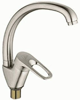 Смеситель Ledeme Н04А для кухни, поворотный излив, однозахватный, сатин L5904A