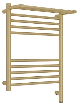 СУНЕРЖА с полкой Полотенцесушитель 600х500 шампань матовая МЭМ правый 022-6007-6050