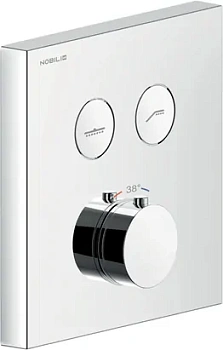 Смеситель NOBILI для душа, встраиваемый, термостат, внешняя часть, хром WE00202/ECR