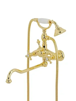 Смеситель для ванны/душа Migliore PRESTIGE настенный, c поворотным изливом, золото 31598