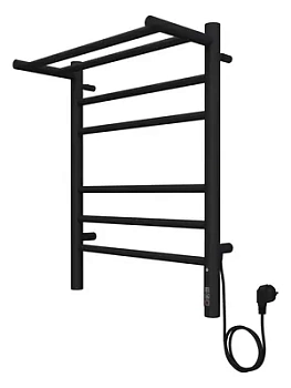 Полотенцесушитель TERMINUS П6 с/п (ШВ:482х600) электрический, Ral 9005 черный матовый 4670078556912