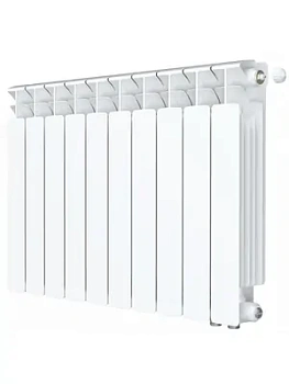 Радиатор биметаллический Rifar Ventil BVR 500 нижнее правое подключ., 10 секции, 1970 Вт, белый