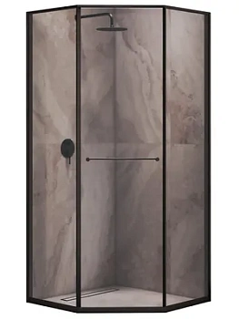 Душевой уголок RGW SV-82B R (900х900х2000) стекло 8мм тонированное/черное 33328299-34R