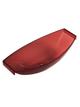 Прозрачная ванна Abber (1800х800) подвесная, донный клапан, красная AT9704Rubin