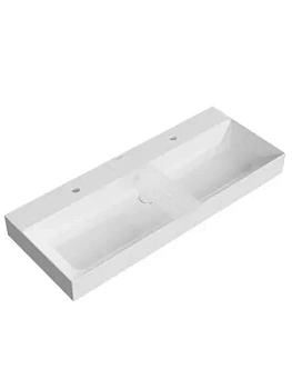 Раковина KERAMA MARAZZI подвесная/мебельная,1190х480х165,2 чаши,белый GR.wb.120.2