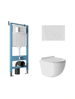 Инсталляция Aqueduto TECNICA N + унитаз с сиденьем + клавиша смыва CIRCULO AQDS085T