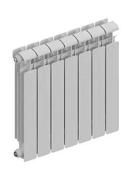 Радиатор алюминиевый RIFAR 500 (565х567х90) 7 секций, 1155 Вт, бок.подкл. белый