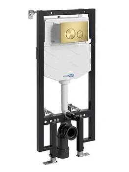 Инсталляция для унитаза WasserKRAFT с клавишей смыва, цвет: золото 56TLT.010.ME.MG02
