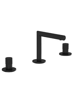 Смеситель для умывальника Vitra двухзавхватный, на 3 отверстия, цвет:черный матовый A4258336