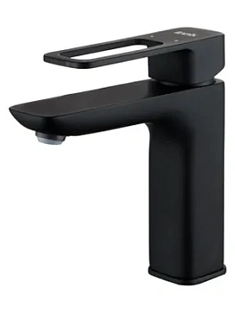 Смеситель Iddis для умывальника однозахватный, излив 116мм, черный SLIBL00i01