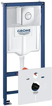 Grohe Инсталляция для подвесного унитаза 4 в 1 в сборе (клавиша Nova Cosmopolitan) 38813001