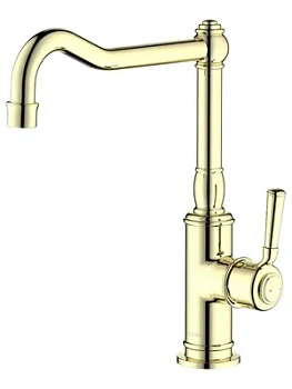 Смеситель для кухни Aquatek AQ1580PG однозахватный, поворотный излив 242мм, золото полир