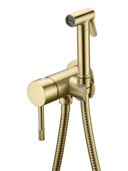 Смеситель Boheme 467-MG встраиваемый,с гигиеническим душем, однозахватный, с держ, золото мат