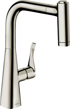 Смеситель Hansgrohe для кухни 220 мм, вытяжной душ, 2 типа струи, сталь 73800800