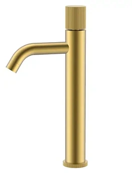 Смеситель Boheme 122-MG.3 для раковины, на 1 отверстие, однозахватный, ручка linea, золото мат