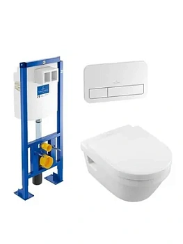 Комплект:Инсталляция Villeroy&Boch , клавишей+Унитаз Targa с сиденьем SoftClosing 568CDR01