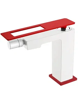 Смеситель Boheme 146-WR для биде, на 1 отверстие, однозахватный, белый+красный