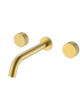 Смеситель Boheme 152-2-MG.3 для раковины, встраиваемый, двухзахватный, ручки:linea, золото мат