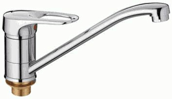 Смеситель Ledeme Н04 для кухни, однозахватный, поворотный излив, хром L4904