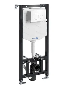 Инсталляция для унитаза WasserKRAFT с клавишей смыва, белый глянцевый 10tlt.010.me.wh02