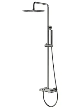 Душевая система Boheme 128-SGM.2 настенная, с изливом, верхний/ручной душ, графит глянц