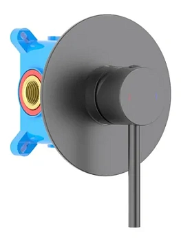 Смеситель для душа Aquatek AQ1366BGM встраиваемый, однозахватный, цвет: сталь оружейная