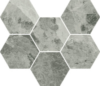 Charme Extra Silver Mosaico Hexagon Satt 29X25