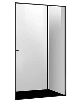 Душевая дверь WasserKRAFT Dill 1400х2000 стекло прозрачное/профиль черный 61S31