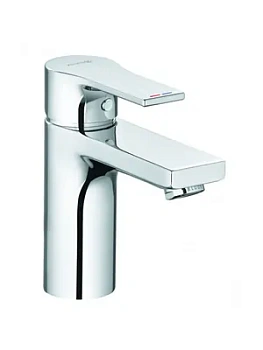 Смеситель KLUDI SL для умывальника 100, однозахватный,донный клапан PUSH-OPEN (хром) 482980565