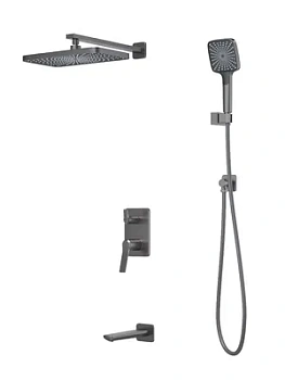 Душевая система Iddis для ванны/душа, верхний и ручной душ, графит матовый PARGM03i68