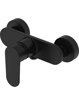 Смеситель для душа Aquatek AQ1860MB настенный, однозахватный, без излива, цвет: черный матовый