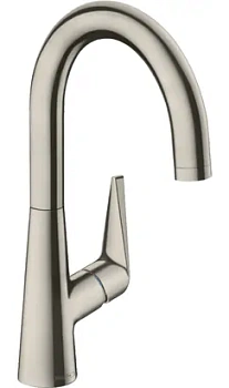Смеситель Hansgrohe для кухни 220 поворотный излив 1jet сталь 72814800