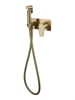 Смеситель Boheme 457-BR с гигиеническим душем, встраиваемый, однозахв, с держателем, бронза