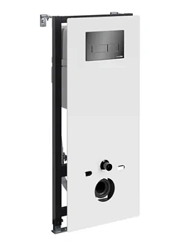 Инсталляция для унитаза WasserKRAFT с клавишей смыва, цвет:черный/белый 20TLT.010.ME.WH.PB03