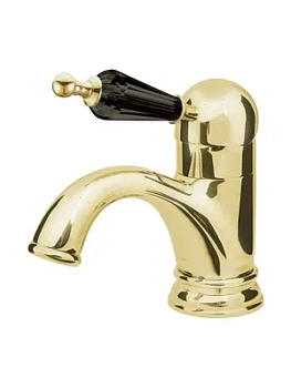 Смеситель Boheme Nero 251 для раковины, на 1 отверстие, однозахватный, золото