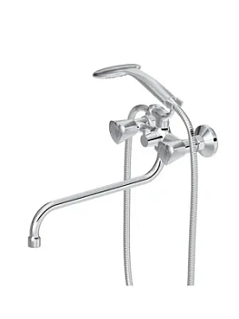 Смеситель by Damixa Object для ванны/душа с длинным изливом, душ.гарнитуром 349500000