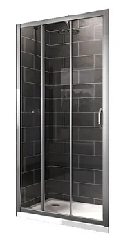 Душевая дверь HUPPE 90х190 раздвижная, проф.серебро, стекло прозрачное AntiPlaque 140303.069.322
