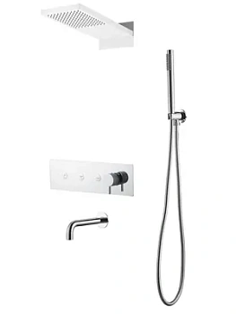 Душевая система Boheme 130-2-CR встраиваемая, верхний/ручной душ, с изливом, хром