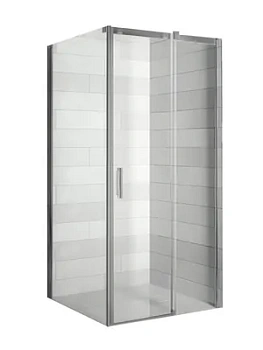 Уголок душевой RIHO G006021120 Right (1400х1000х1950) правый, хром/стекло прозрачное 8мм GU0204100+GU0304101