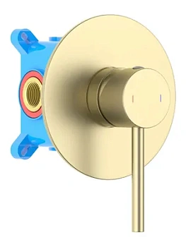 Смеситель для душа Aquatek AQ1366BG встраиваемый, однозахватный, цвет: золото шлифованное