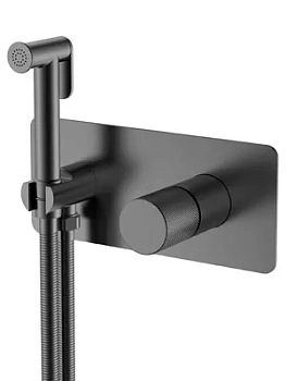 Смеситель Boheme 127-GM.4 встраиваемый, с гиг душем, однозахв, ручка:spirale, графит