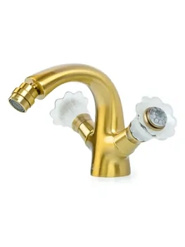 Смеситель Boheme Camelia для биде, на 1 отверстие, двухзахватный, бронза 316-Camelia