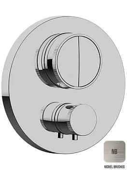 Смеситель для душа Almar термостат, встраиваемый на 2 потребителя, цвет никель брашированный E176632.NB