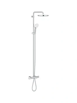 Душевая система Grohe 250 термостат, верхний/ручной душ, хром/белый 26672001