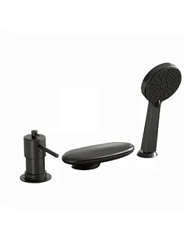 Смеситель ZEEGRES для ванны на три отверстия, черный матовый 30019014