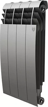 Радиатор биметаллический, 4 секции ROYAL THERMO ВШГ:574х320х87 684 Вт Silver Satin