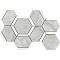 Impronta italgraniti Lux Experience MW17MEDM Statuarietto/Grigio Versilia Mosaico Esagona Decoro Mix 20x34